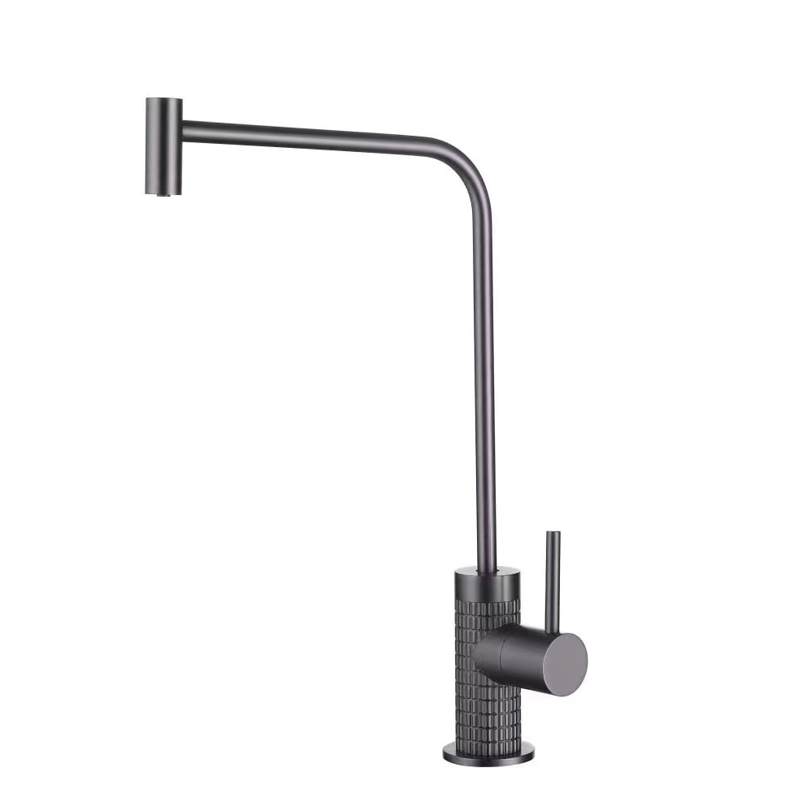Faucet 360° Swivel Brass Black Kitchen Sink Filter Drinking Water Faucet (Grey A)