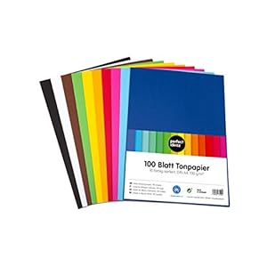 perfect ideaz 100 vel gekleurd DIN-A4-papier, gekleurd tekenpapier, set van 10 kleuren, gekleurde vellen in 130 g/m², knutselvel gekleurd, accessoires voor knutselen, gekleurd materiaal, doe-het-zelf