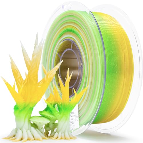 Filament ZIRO PLA Zielony Tęczowy Przezroczysty (GREEN RAINBOW TRANSPARENT)