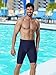 KGKE Mens-Swim-Jammers Athletic-Swimwear Quick-Dry-Shorts Durable-Team-Swimsuits - Drawstring Competition Swimming Soft UPF50+ (Navy-WF, XL)
