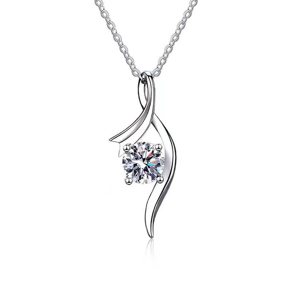 Collier moissanite pour femmes en argent sterling brillant pour mariage - 5
