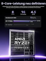 ACEMAGIC Gaming Laptop Computer - 2025 Neueste 15.6 Zoll FHD Display Laptop mit Ryzen 7 5700U Prozessor bis zu 4.3GHz, 16GB Ram DDR4 512GB NVMe PCIe 3.0 SSD Gaming Notebook, Leichtgewicht – Ansicht 3