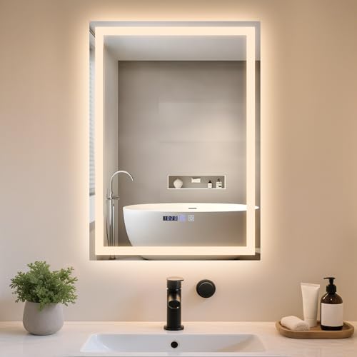 Mursche Spiegel Bad Badspiegel mit Beleuchtung - LED Badezimmerspiegel...