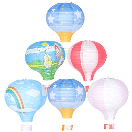 ANDRESLAD 6pezzi Lanterna Di Carta Colorata Forma Creativa Per Decorazioni Festive Per Feste Di Compleanno e Eventi Atmosfera Magica e Decorazioni Fai Te Per Interni Ed Esterni