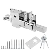 HEVSTIL Left-Hand Opening Barn Gate Lock – Heavy-Duty Outdoor Fence Door Lock with 3 Keys, Weatherproof Yard, Garden, Driveway