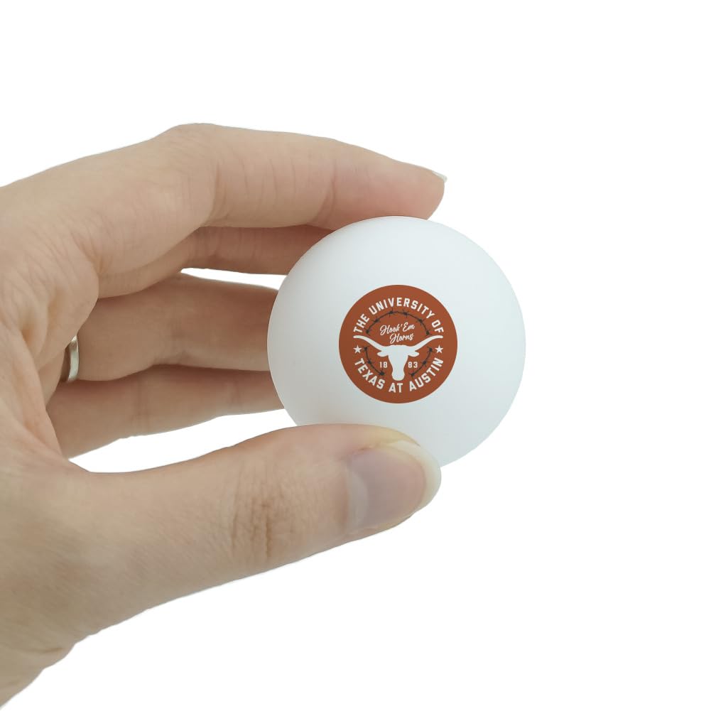 University of Texas Barb Wire Stamp Novelty Table Tennis Ping Pong Ball 3 Pack