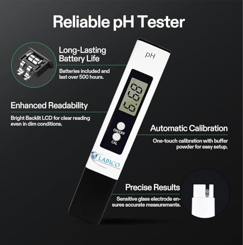 Image of Digital pH and TDS Meter Kits, 0.01pH High Accuracy Pen Type pH Meter ± 2% Readout Accuracy 3-in-1 TDS EC Temperature Meter for Hydroponics, Pool and Aquarium, White Color, Warranty-1 Year