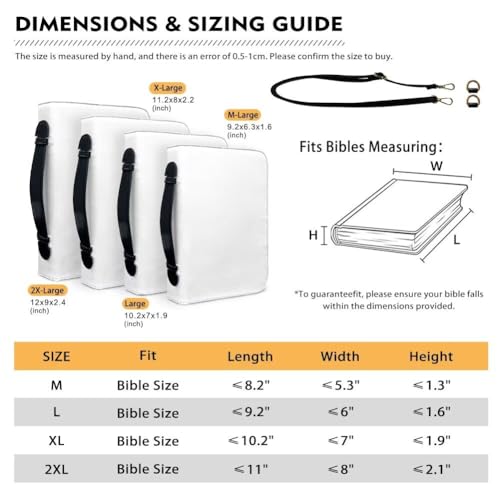 Suobstales Capa bíblica com estampa de flor de borboleta com alça de ombro e alça, estojo de transpo