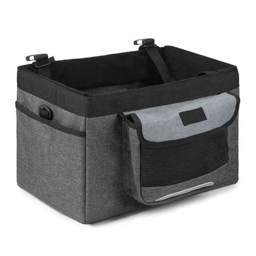 Borsa Interna Per Cestino Bici In Tessuto Oxford, Con Manico, 31x22x20 Cm, Nero, Universale