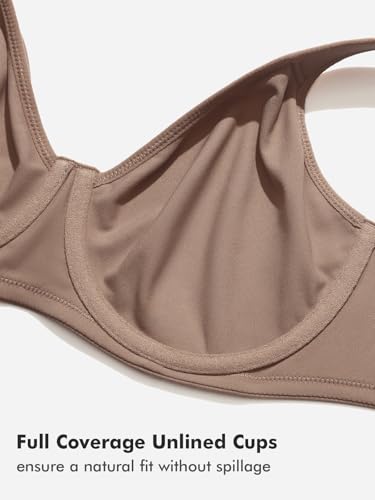 Image of DELIMIRA Women's Inbarely Plus Full Coverage Bra Plus Size Underwire Unlined Seamless Bras