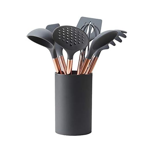 ZYING 7 en 1 Utensilios de Cocina con Mango de Silicona Utensilios de Gel de sílice Utensilios de Cocina Sartén Antiadherente Pala Cuchara Espátula Juego de Herramientas de Cocina de Cocina