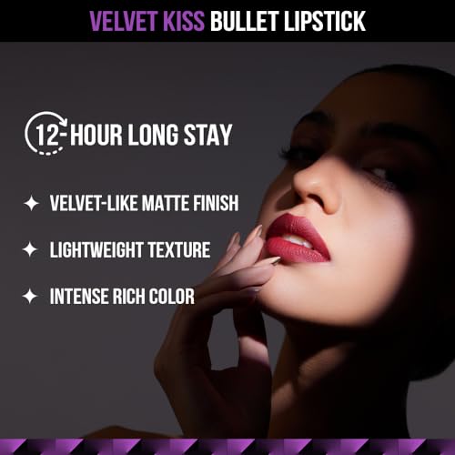 Image of Staze 9to9 Velvet Kiss Lipstick | Matte + Intense Color Lipstick | 12H Long Stay | Moisturizing & Lightweight Formula | 05 Pinky Promise | 3.8g
