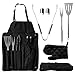Joejis Set Barbecue Professionale da 7 Pezzi con Grembiule e Utensili per Barbecue Attrezzi Professionali per Barbecue in Acciaio Inossidabile Attrezzatura per Barbecue