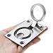 Luckycivia 2 Pack Stainless Steel Square Flush Pull Ring Handles 304, Hidden Recessed Furniture Handle, Recessed Boat Hatch Latch Cabinet Flush Mount Lifting Ring Pull Handle (2.44 x 1.73 Inch)