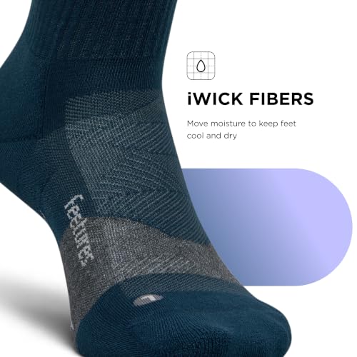 Image of Feetures Trail Max Cushion Mini Crew Sock - Hiking Socks for Men & Women