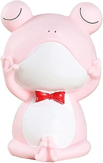 ZANZAN Tirelire Enfant Louche Grenouille Tirelire Incassable Vinyle Tirelire Mignon Économies De Pièces Tirelire Rose Tirelire pour Garçons Filles tirelires decoratives (Color : Pink)