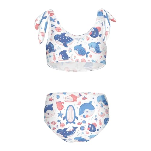 KLL Sea Animals and Ocean Creatures Girl 2 Piece Bikini Sets Quick-Dry Swimming Swimsuit Swimsuit2