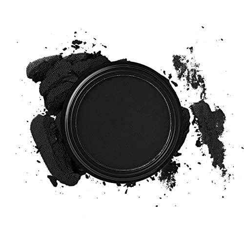 Meicoly Black Single Eyeshadow,Pressed Powder Matte Eye Shadow,Ash Eye Black Powder,Opaque Vegan Cruelty Free High Pigment Eyeshadow For Day & Night,Halloween Goth Makeup Palette,Black #TOP10