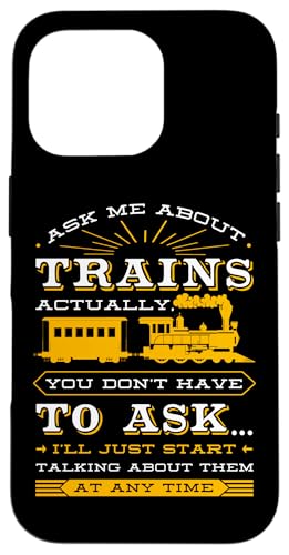 iPhone 16 Pro Train Rail Transport Freight Railway Steam Locomotive Case