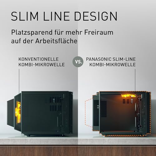 Panasonic NN-CT55RWEPG 27L 4-in-1 Kombi-Mikrowelle mit Airfryer-Funktion, 1000W Inverter, 1300W Grill, Umluft, 19 Automatikprogramme, Weiß