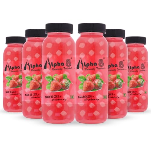 Image of NatuALPHA 8ral Energizer & Immunity Booster, Healthy Juice, Real Natural Taste Strawberry Pack of 6