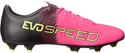 PUMA PUMA Men's Evospeed 4.5 Firm Ground Sneaker, Pink Glow/Safety Yellow, 7.5 D US