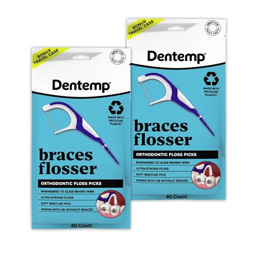 OrVance Braces フロッサー - ブレース用に設計 簡単&効果的なクリーン、超強力フロス - 40枚 (2パック)の商品画像（Amazon）