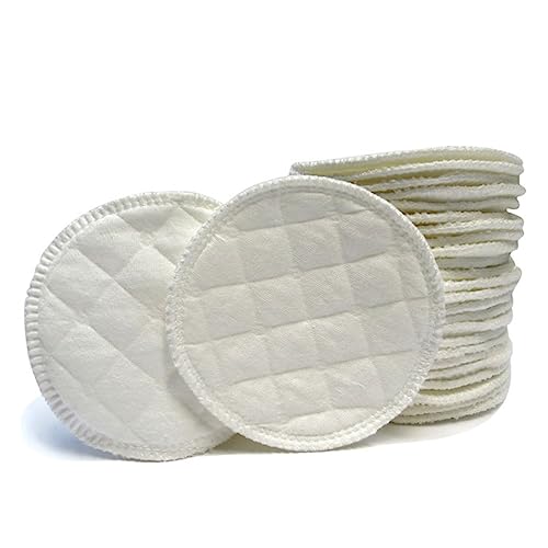Milisten Discos Absorbentes Lavables Pecho para Madres Lactantes Triple Capa Absorbente, Algodón Ecológico Transpirable para Uso Diario, 12 Unidades Reutilizables y Cómodos para Amamantar