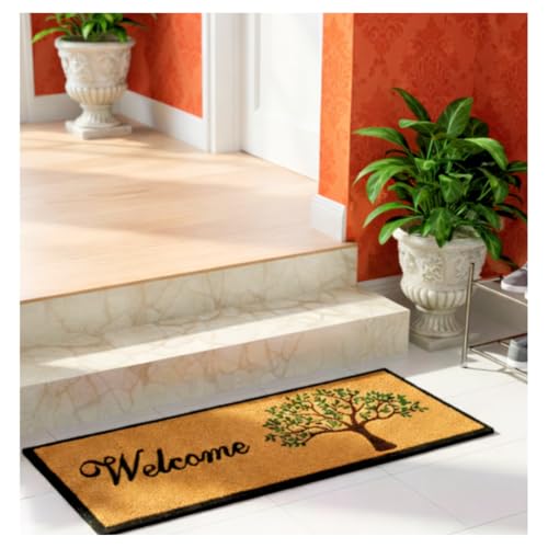 Image of Coir Door Mat | Doormat for Main Door Entrance | Door Mat for Home | Anti-Slip Back | Natural Coir Mat for Living Room | (Large)