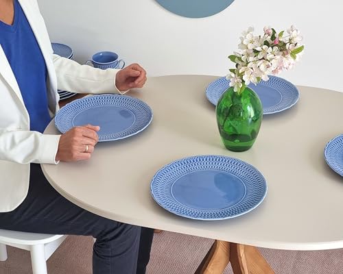 Table à manger moderne peu encombrante beige et bois repas 4 personnes