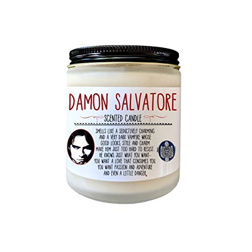 Damon Salvatore Vampire Diaries Candle Vampires Fangirl Mystic Falls The Vampire Diaries Gift Scented Candle Fandom Candle Bookish Candle
