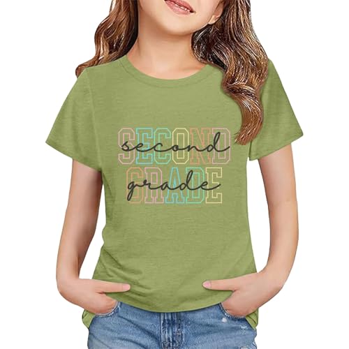 Toddler Kids Back to School Shirt Youth Boys Girls First Day of Preschool Tshirts Children (b-Mint Green, 6-7 Years)