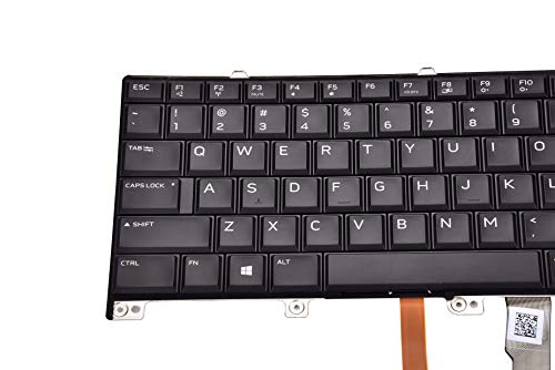 KBR Replacement Keyboard for Dell Alienware 17 R4 R5 Laptop With Backlit No Frame US Layout - Thumbnail 2