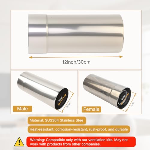 Kit d'aération en acier inoxydable 304 durable pour chauffe-eau - 3