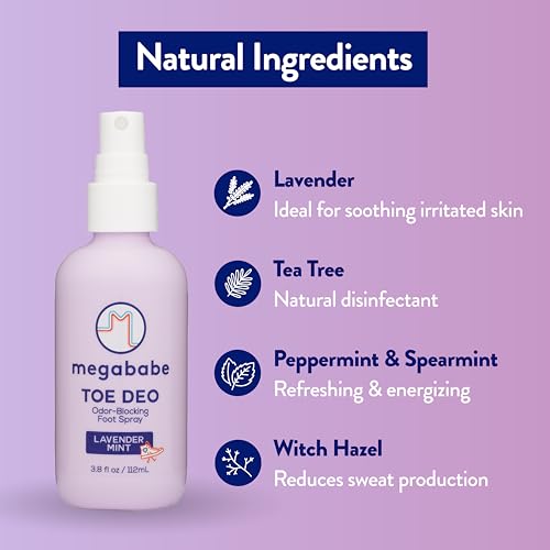 Megababe Toe Deo Odor-Blocking Foot Spray | 3.8 fl oz - Thumbnail 3