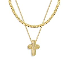 2PCS-Medium-Bubble Cross-Gold