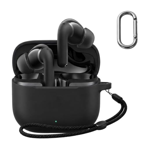 For Soundcore P42i �P�[�X �J�o�[ �yHUKWIMO�z �J���r�i�t��+�X�g���b�v�t�� �ϏՌ� �h�� �h�o �����[�d�\ �S�ʕی� �L�Y�h�~ Soundcore P42i �Ή� [�u���b�N ��]
