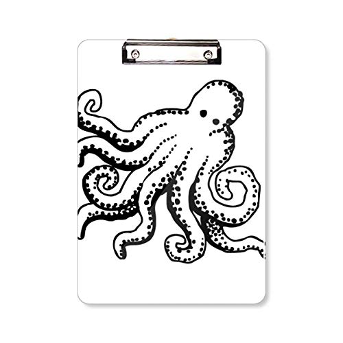 Bloc-notes A4 avec pieuvre marine pour vos notes quotidiennes et dessins