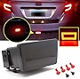 Xotic Tech 2pcs Smoked Lens 3-in-1 LED Rear Fog Brake Tail Light w/Wire Harness & Mounting Bracket Compatible with Subaru WRX/STI 2015-2021 (Part # 84913FG420 84913-FG420)