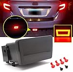 Xotic Tech 2pcs Smoked Lens 3-in-1 LED Rear Fog Brake Tail Light w/Wire Harness & Mounting Bracket Compatible with Subaru WRX/STI 2015-2021 (Part # 84913FG420 84913-FG420)