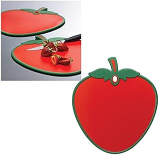 Fruit Chopping Board -Hygienic Cutting Board, Chopping Mat, Food Preparation Mat, Easy Prep & Serve 31cm x 27cm (Strawberry Board)