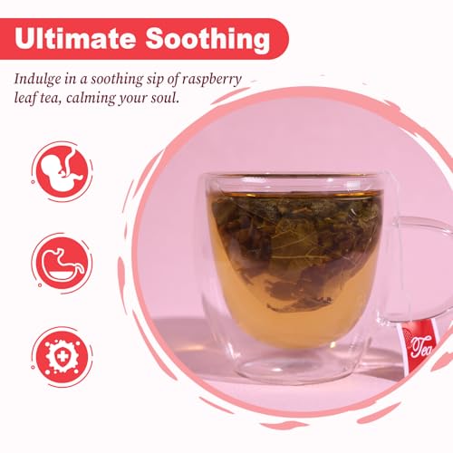 FullChea - Raspberry Leaf Tea Bag, 40 Teabags - Natural Pregnancy Tea - Pure Red Raspberry Leaf Herbal Tea - Non-GMO - Caffeine-free - Help Childbirth & Support Menstrual - Thumbnail 4
