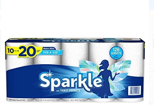 Sparkle Paper Towels, Pick-A-Size, 10 Double Rolls (= 20 Regular Rolls)