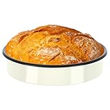 MCCSI 10 inch Enamel Cake Pan Round Roasting Pan h Roaster Tray Non-Stick High Temperature Resistance Cookware for Baking Bread Pie Oven Dishwasher Safe, Easter Valentine Gift Bundt Pan