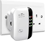 2025 Newest WiFi Booster, WiFi Extender, WiFi Repeater, Covers Up to 3950 Sq.ft and 50 Devices, Internet Booster - with Ethernet Port, Quick Setup, Home Wireless Signal Booster, UK plug