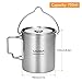 LIXADA Camping Cup Pot,750ml Stainless Steel Water Cup Mug with Foldable Handles and Lid for Outdoor Camping Hiking Backpacking