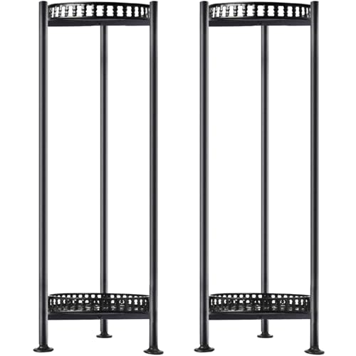 2-Pack Plant Stand Indoor Outdoor, 30'' Tall Plant Stands, 2 Tier Metal