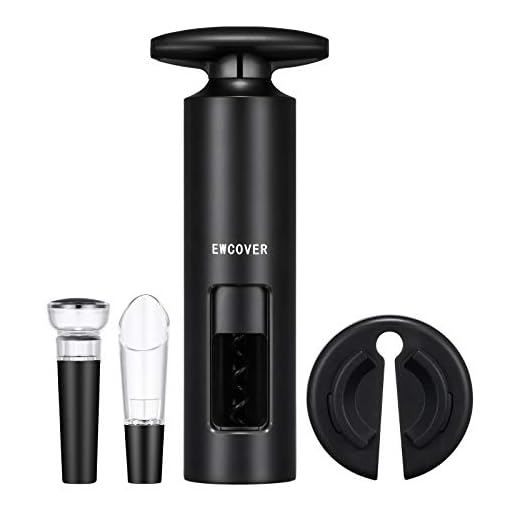 EWCOVEROSELY Set de Regalo Sacacorchos de Vino,Mini Sacacorchos Manual,Tapón de Vino de Bombeo al Vacío,Vertedor y Cortador de Papel de Aluminio