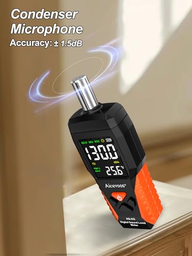 Aicevoos AS-K5-1 Decibel Meter Portable Sound Level Meter Db Meter Decibel Sound Meter Measuring 30 thumb #4