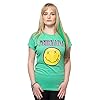 Nirvana T Shirt Smile Pink Band Logo Official Womens Skinny Fit Green XL #2
